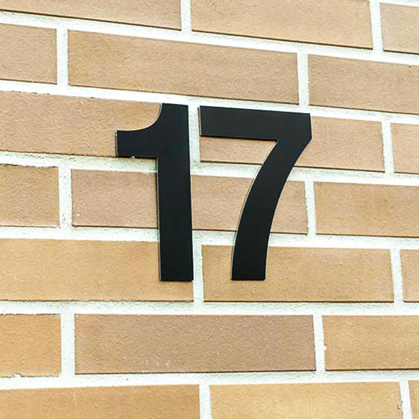 Numero de batiment, signalétique résidentielle, aluminium découpé