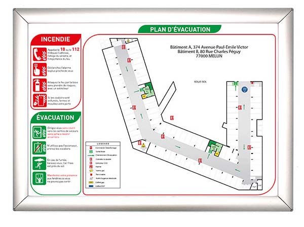 plan de sécurité cadre aluminium