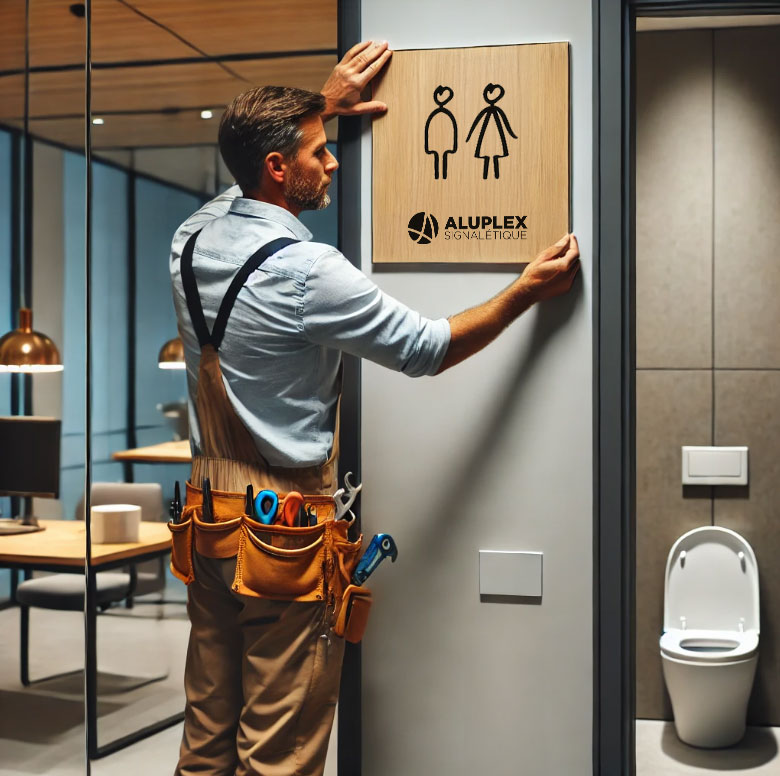 poseur signaletique aluplex
