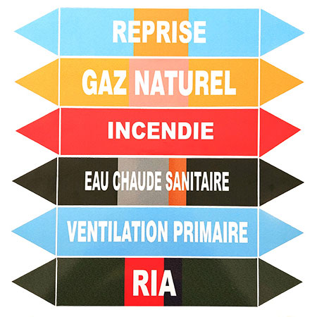 repérage de tuyauterie norme NFX 08100