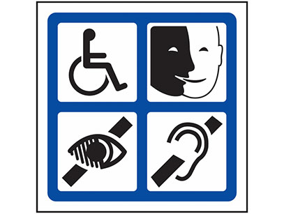 signalétique pictogramme malvoyant malentendant handicape pmr