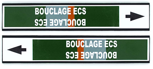 repérage de tuyauterie calorifugée lisible durable exemple installation