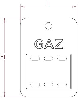 Plaque de consigne T200 GRDF