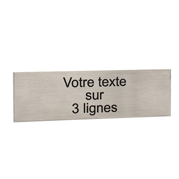 signaletique inox sur 3 lignes