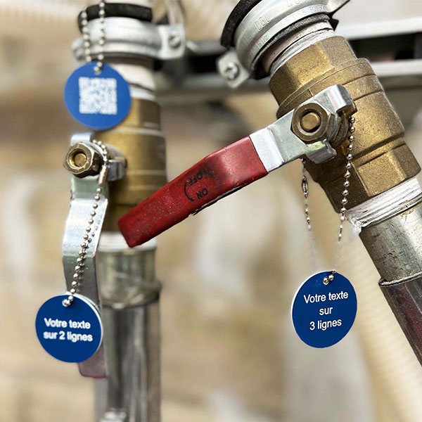 plastique bicouche signalétique jeton chaufferie