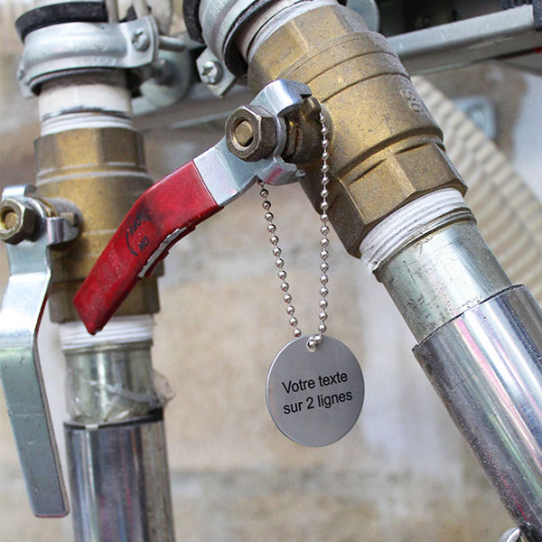 signalétique inox jeton chaufferie