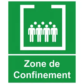 zone de confinement et rassemblement