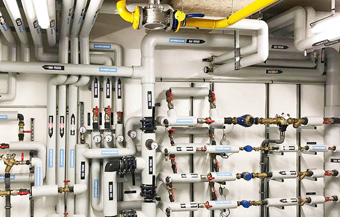 Repérage de tuyauterie marqueur de tuyauterie